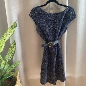 Navy ZARA shift dress